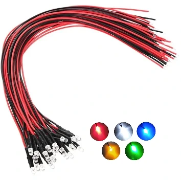 LED con Cable y Resistencia Ultra Brillante — Hemmel